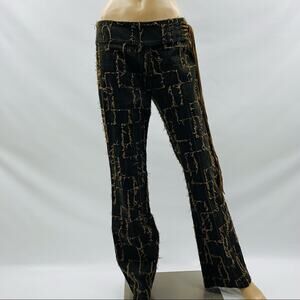 Nownownow Brown Jeans with Caramel Thread Pattern